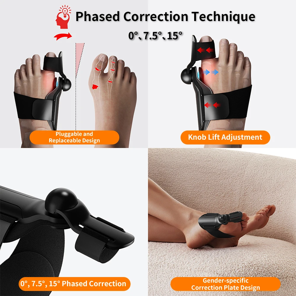 Big Toe Separator Hallux Valgus Bunion Corrector Orthotics Feet Bone Finger Correction Pedicure Adjustable Finger Straightener