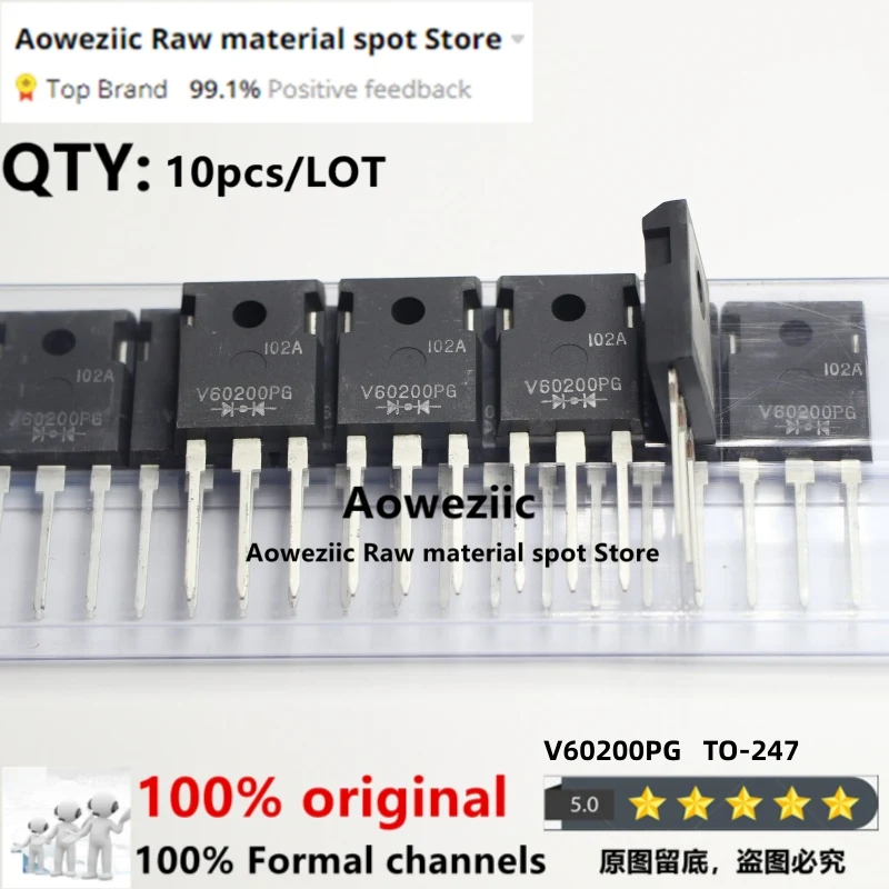 

Aoweziic 100% New Imported Original V60200PG-E3/45 V60200PG TO-247 Schottky Rectifier 200V 60A