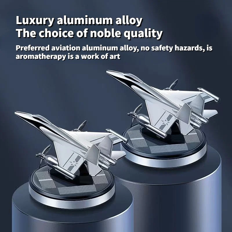 Car Air Freshener Fighter Aeroplane Perfume Solar Power Plane Diffuser