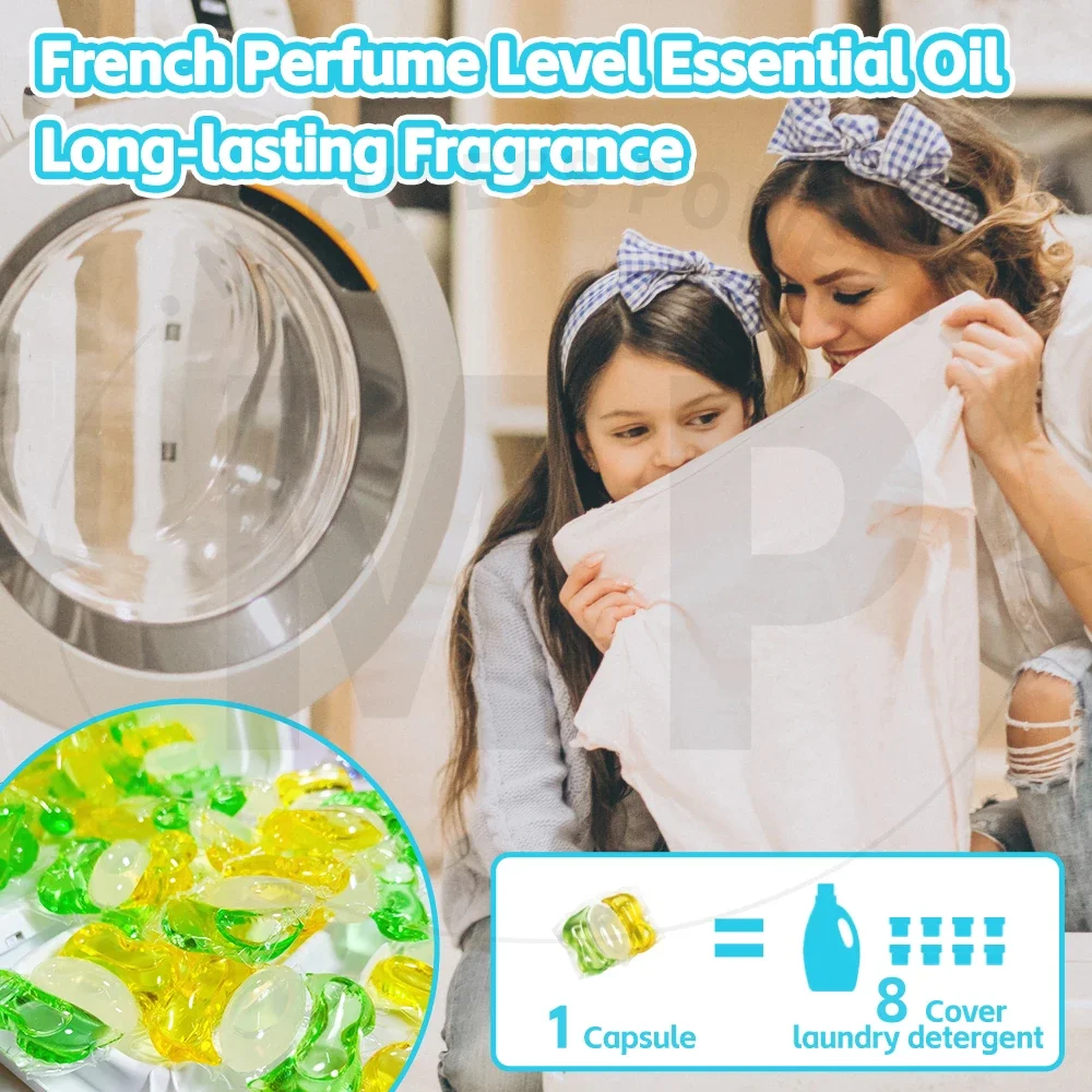 10Pcs Or 40Pcs*10g Laundry Capsules Fragrance Strong Cleaning Fabric Softener Washing Liquid Bead Perfume Japanese Technology