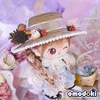 20cm cotton doll accessory rabbit ear grass hat berry pine nut plush doll hat 4