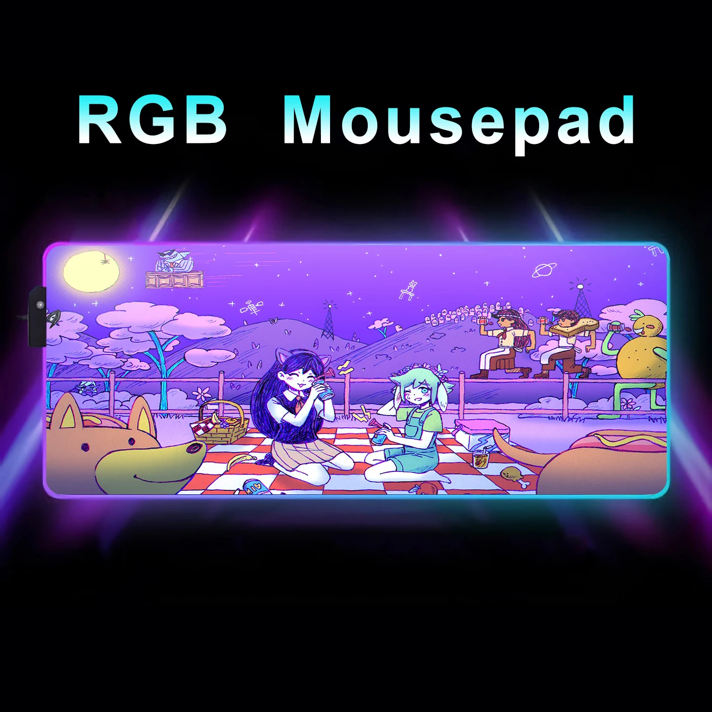 

Anime Mouse Pad Gaming Omori Desk Mat Pc Cabinet Mousepad Rgb Keyboard Gamer Mats Accessories Xxl Carpet Large Computer Speed