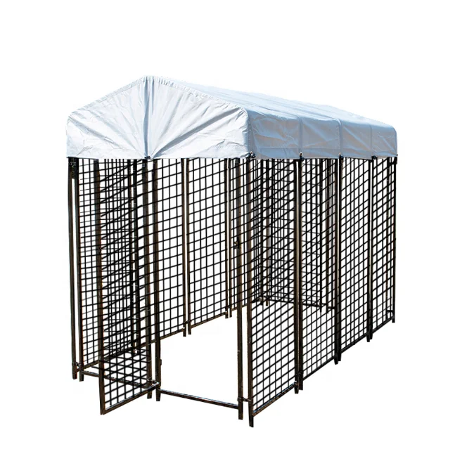 

New Outdoor Dog Kennel for Large Dogs Heavy Duty Welded Wire Steel Dog Playpen Fence with Secure Lock Pet Pen with UV-Resistant