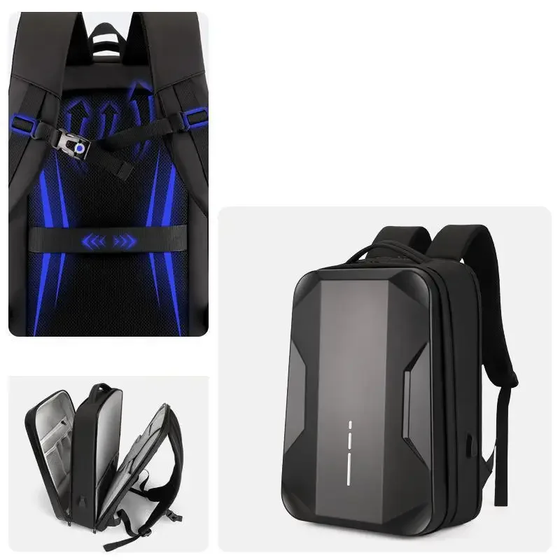 Tide Cool Pc Hard Shell 15.6 Inch Can Put Keyboard Backpack Men's College Students E-sports Backpack 17.3 Inch Game Laptop Bag 5