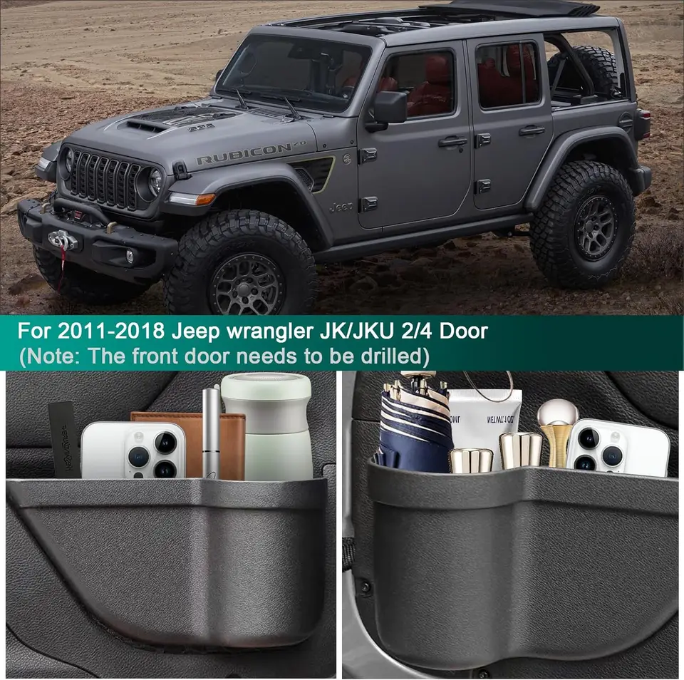 MAIKER 4PCS Metal Front Rear Door Storage Box Compatible Wit - TikTok