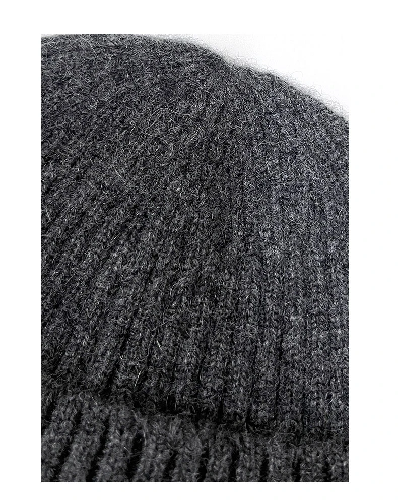 100 % Kaschmir, gestrickt, Trawler-Mütze, Schädeldecke, Uhrenkappen, Herren, einfache, gerippte Fischermütze, Unisex, warme Dockers-Mütze – Detail 12