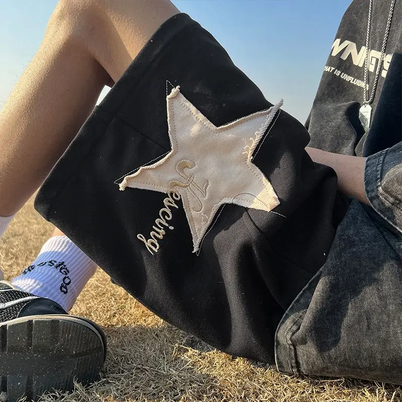 2023 American Retro Casual Shorts Men's Summer Design Sense High Street Fashion Versatile Pants