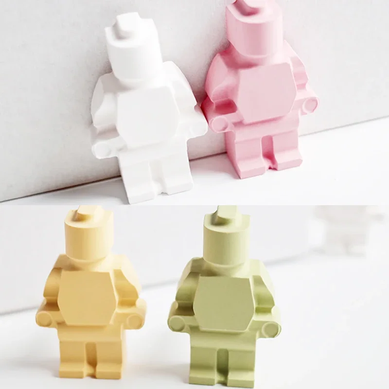 Aromatherapy Candle Mold Silicone Mold Silicone Candle Molds Silicone Candle Mold Candle Mold 5-Cavity Robots Silicone Candle Mold DIY Candle Making Chocolate Ice Tray Soap Mould Christmas Gifts Craft Supplies Home Decor