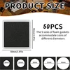 A95I-50 PCS Coin Capsules,Coin Snap Holders With 5 Sizes Black Gaskets 20/25/30/35/40Mm, Clear Coin Cases For Coin Collection 6