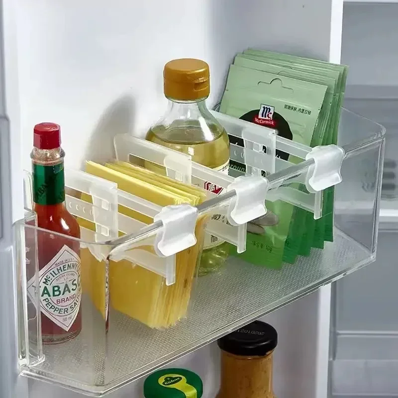 1/5/10/20pc Refrigerator Storage Divider Side Door Storage Partition Expandable Baffle Dividers Kitchen Bottle Shelf Organizer - 2