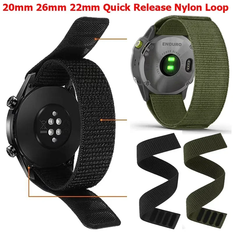 Versatile Nylon Watch Strap with Quick Release Bracelet