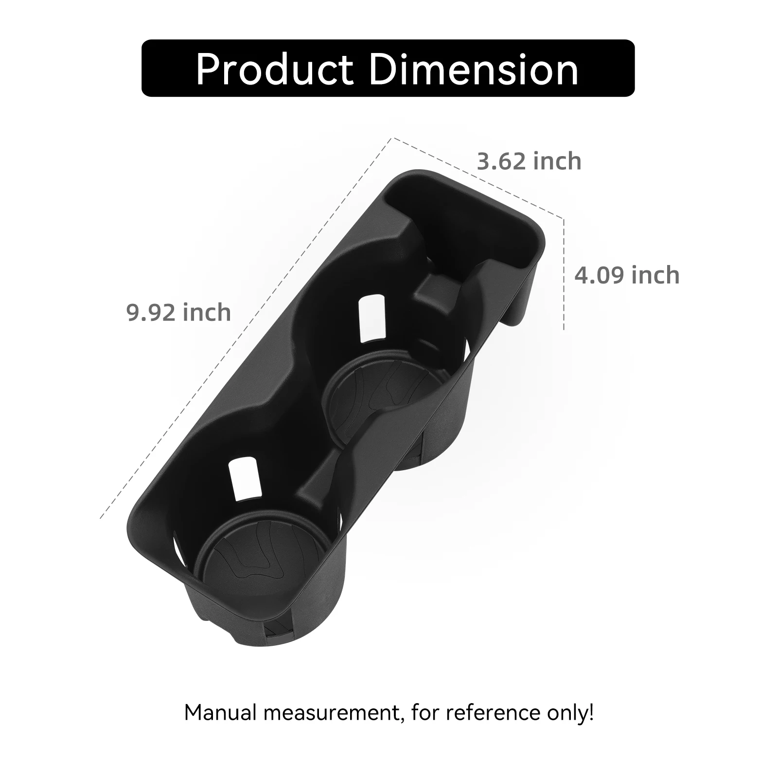 포드 익스플로러 2020-2024 (2025 + 맞지 않음) 센터 콘솔 컵 홀더 충격 흡수 저장 트레이 TPE 자동차 액세서리