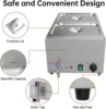 Commercial Grade Stainless Steel 2 Sections 19 Qt Bain Marie Buffet Food Warmer Steam Table with Temperature Control, Lid and Wa 3