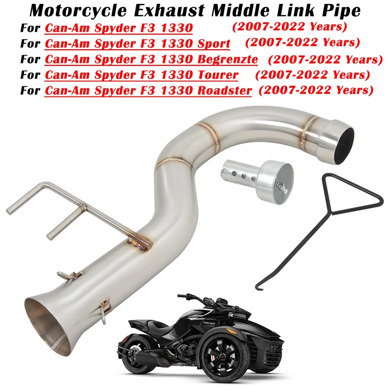 

Slip On For Can-Am Can Am Spyder F3 1330 Sport Begrenzte Tourer Roadster Motorcycle Exhaust Escape Modified Middle Link Pipe