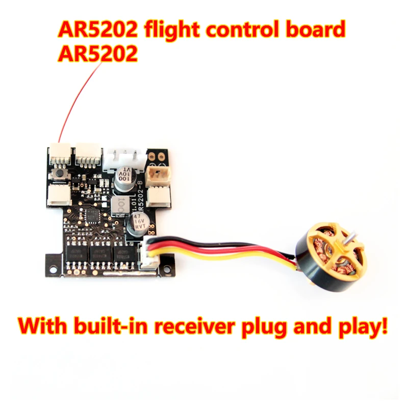 

AR5202 Flight Control Board Integrated 4A Brushless ESC Compatible FU TABA SFHSS DS MX/2 Frsky D8 Receiver for DIY FPV Planes