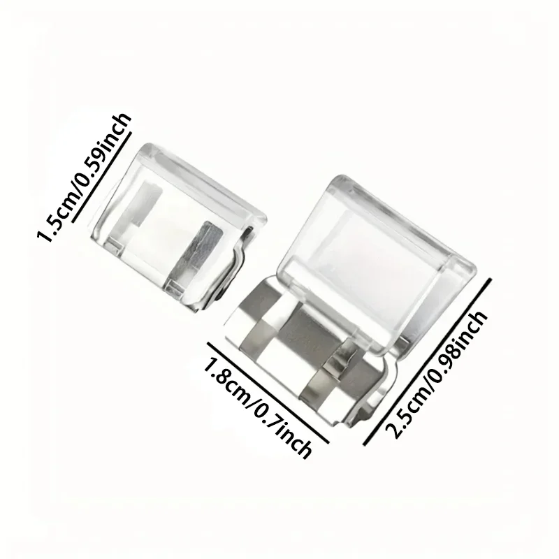 Clear Non-Slip Hemming Clips for Instant Trouser Shortening and Decoration