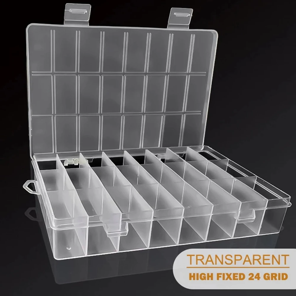 36 Grid Transparent Storage Box Jewelry Tool Box Food Grade Pp Material  Storage Box Plastic Parts Storage Box 