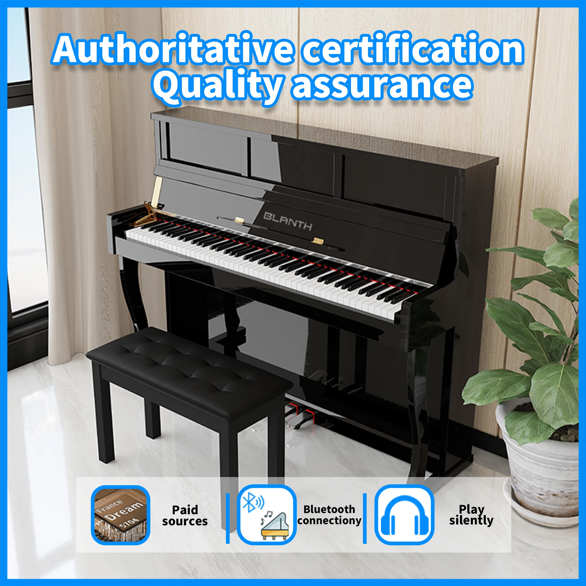 Acoustic Piano Keyboard Electronic Piano Digital 88 Weighted Keys