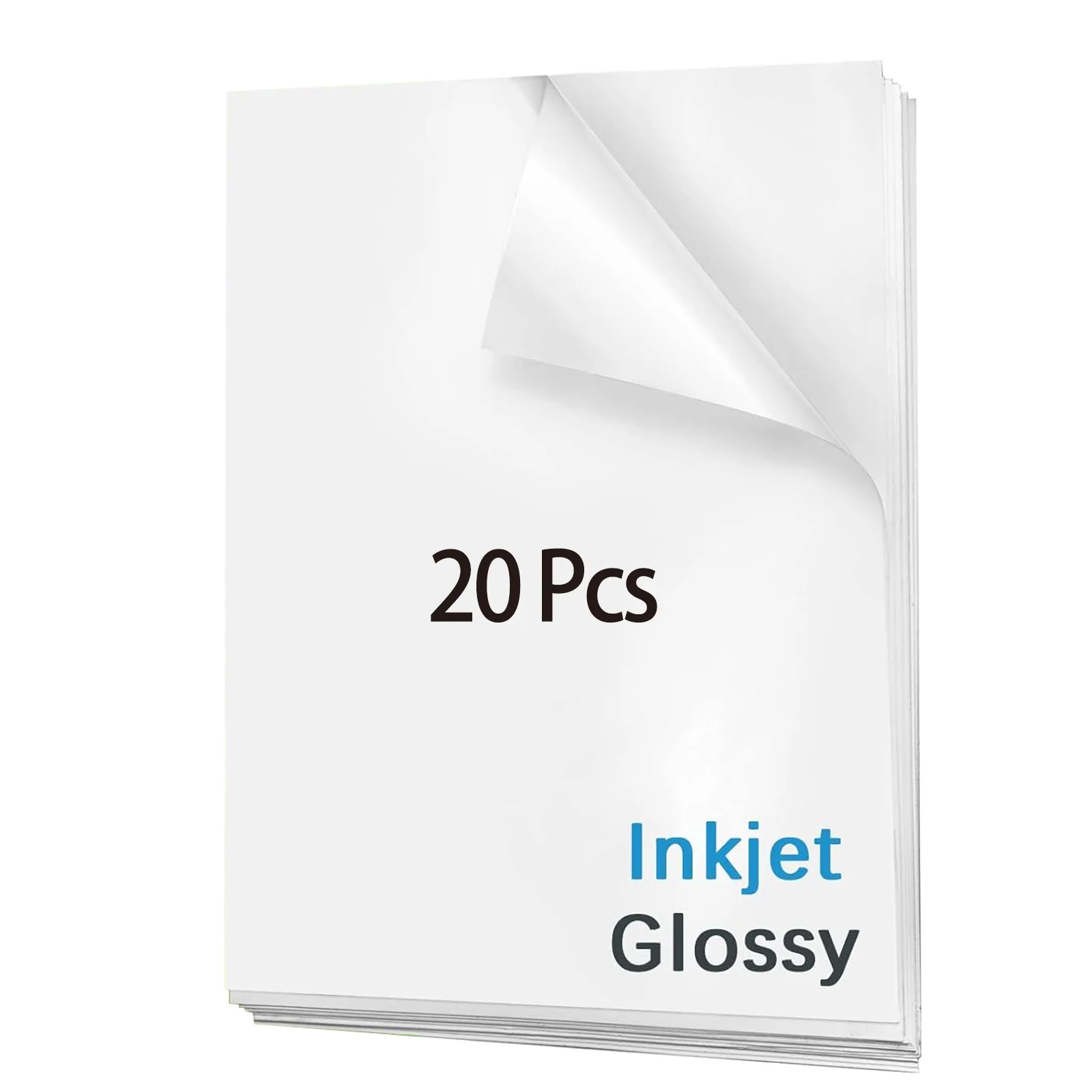 10/20 Stück glänzende A4-Vinyl-Aufkleber, selbstklebend, wasserfest, weiß, Inkjet-kompatibel, bedruckbares Etikettenpapier für Zuhause und Büro – Detail 8
