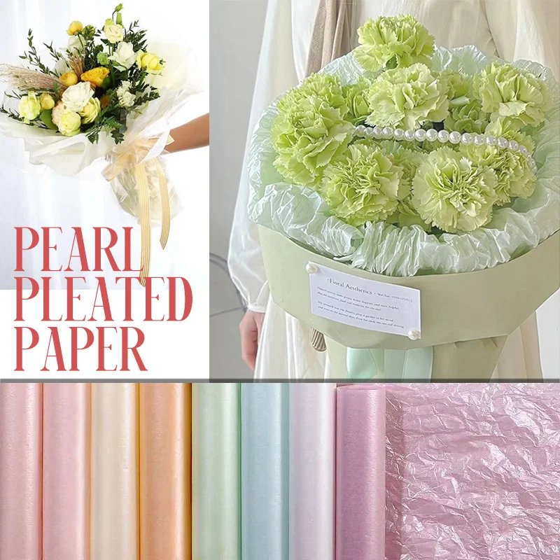 

20 Sheets Shiny Pearlescent Craft Paper Waterproof Flowers Packaging Paper DIY Crafts Wedding Bouquet Gifts Box Wrap Paper