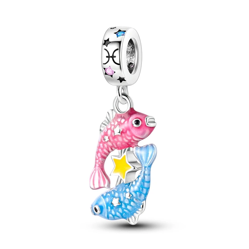 925 Silber Anhänger 12 Sternzeichen Konstellation Charms Passend für Original Armband Halskette Damen Schmuck Geburtstagsgeschenke – Detail 10