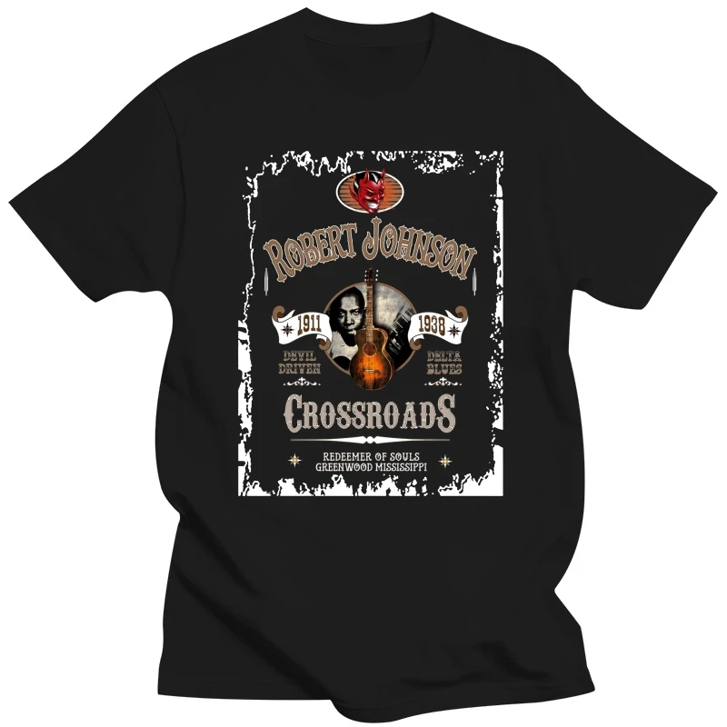 

Robert Johnson Crossroads - T Shirt Tee Black All Size Funny Design Tee Shirt