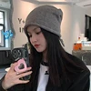 Warm Knitted Baggy Beanie Hat Women Men Drawstring Kpop Slouchy Wool Cap Winter Spring Soft Skullcaps Outdoor Windproof Bonnet 6