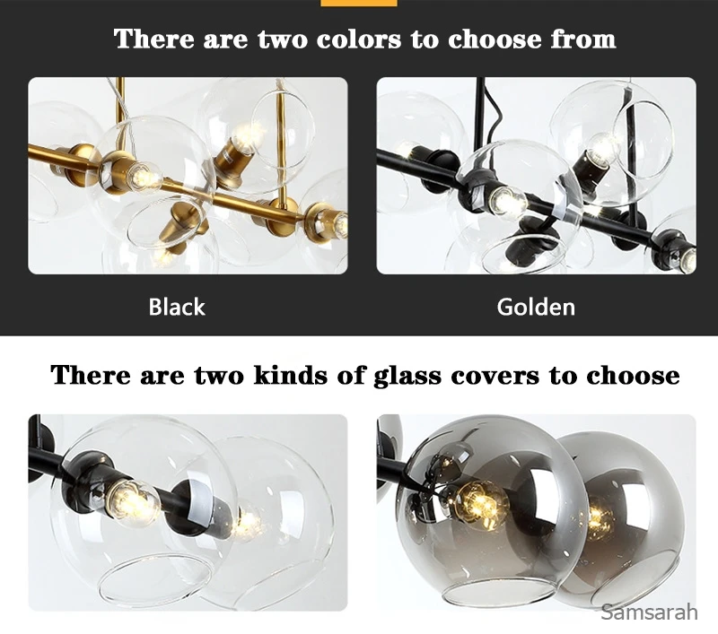 Postmoderne Pendelleuchten Einfache Magic Bean Glas Pendelleuchte Kreative Persönlichkeit Wohnzimmer Esszimmer Küche Insel Licht – Detail 7