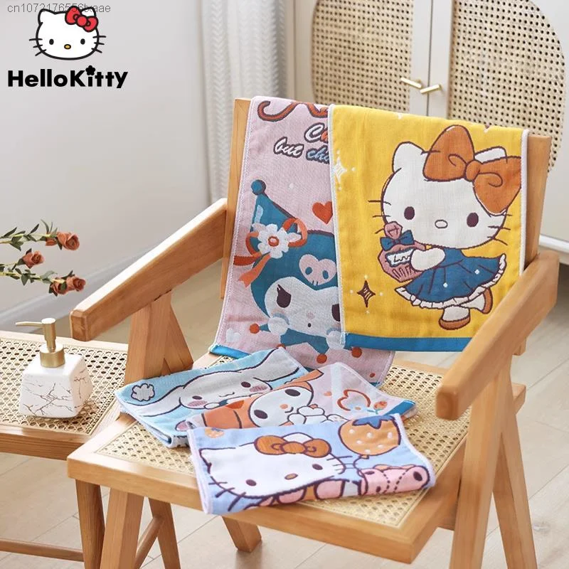 5 Piece Set Sanrio Hello Kitty Cartoon Face Towels cotton towel,cotton face towels,face towel