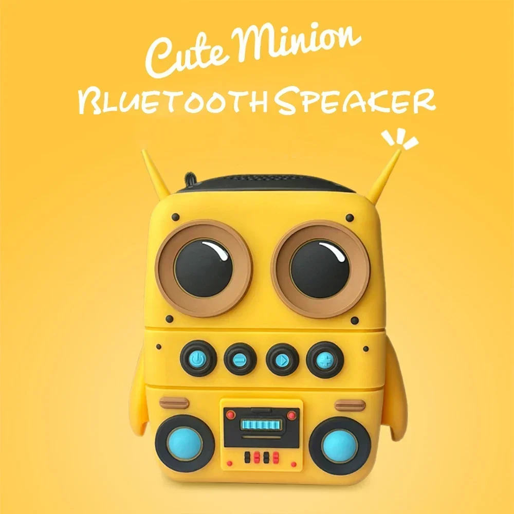 

2024 New Cute Cartoon Yellow Man Outdoor Waterproof Convenient Speaker Series Silica Gel Bluetooth Sound Gift Speaker