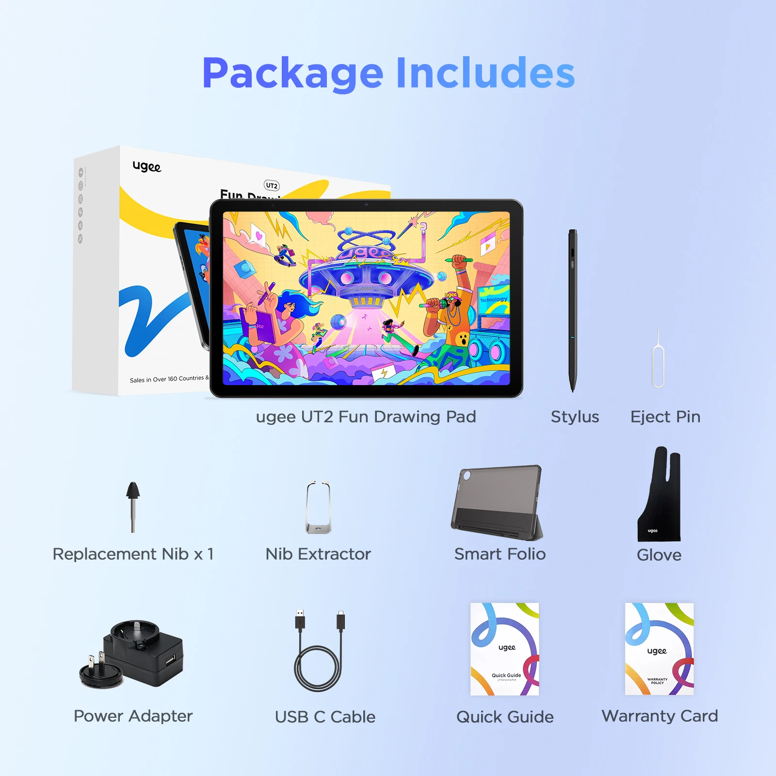 UT2 Fun 10.36-inch Drawing Pad Standalone No Computer Needed 2K Display Graphics Tablet Monitor 4096 Levels Android 14 System 6