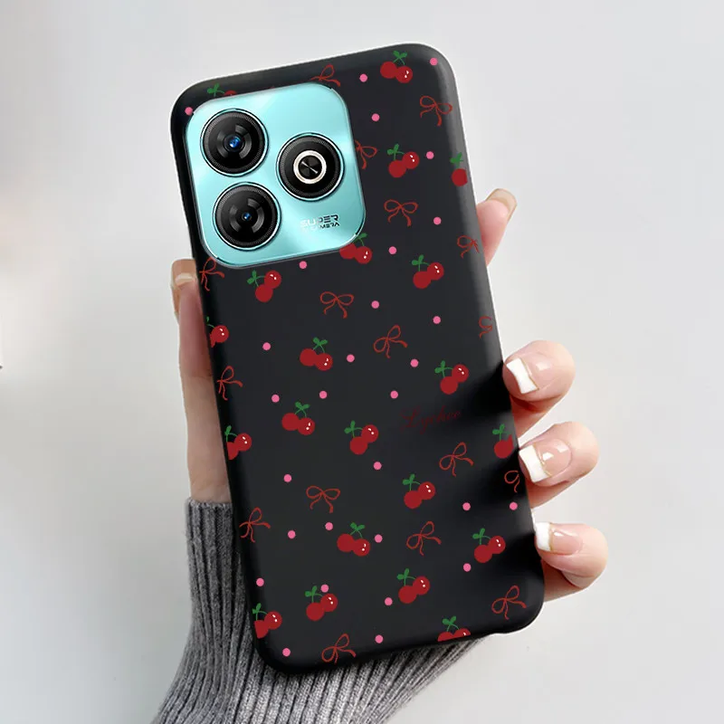 Aesthetic Cute Cat Black Shockproof Silicone Back Cover