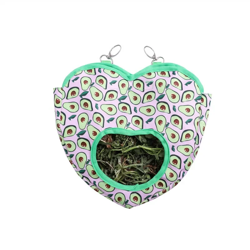 Herzform Heu beutel Hänge beutel Kleintiere Feeder halter klassischer Kaninchen fütterung beutel Meers chweinchen Chinchilla hängender Heu beutel – Detail 4