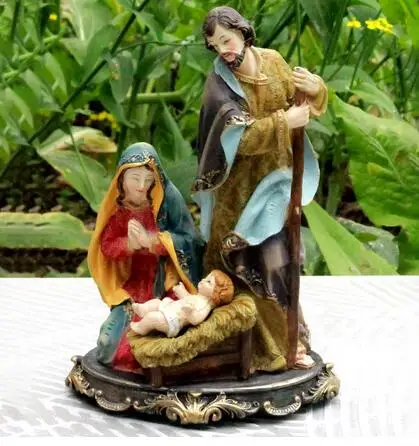 

Resin crafts creative fashion Jesus Nativity manger virgin mary statue religious series home furnishings