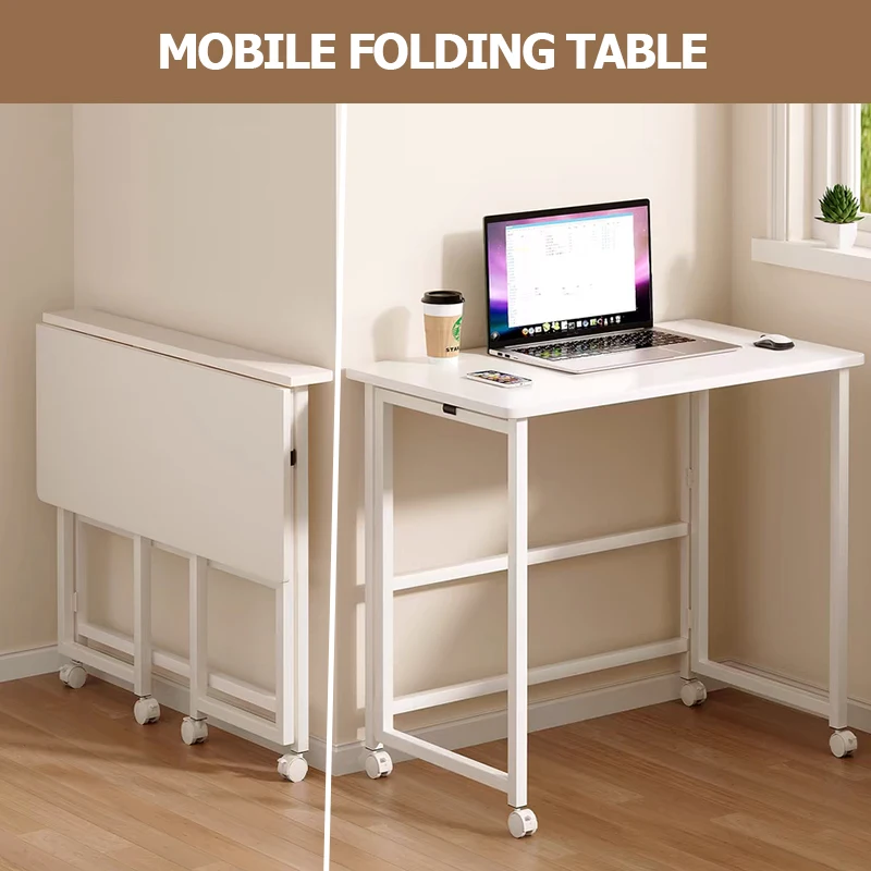 Folding Computer Desk Foldings Desk for Study Foldable Office Desks with Wheels Minimalist Bookshelf Integrated Offices Table computer desk folding camping table