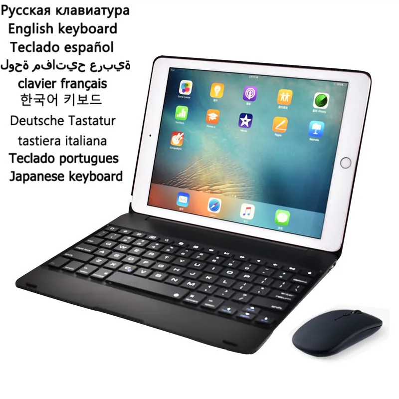 

For IPad 9.7 Case 5th 6th Gen Case Pro 9.7 Air 2 9.7 2017 2018 Tablet All-in-one Notebook Style Wireless Keyboard Cover Funda