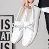 Spring Luxury Brand Loafers Soft Sole White Casual Shoes Designer Soft Leather Versatile Fashion Business Driving Leather Shoes 2