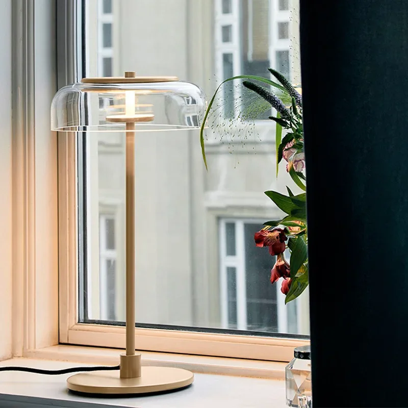 Designer Glass Led Table Lamp Bedroom Bedside Study Reading Desk Light PostModern Living Room Home Interior Decoration Lighting 3