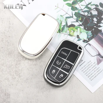 TPU Car Remote Key Case Cover Shell per Jeep Renegade Grand Cherokee per Dodge Ram 1500 Journey Charger Challenger Fiat Durango - TPU Car Remote Key Case Cover Shell per Jeep Renegade Grand Cherokee per Dodge Ram