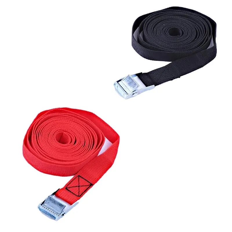 2 Meter Buckle Straps For Cars Motorcycles Bicycles Trailer Ropes Metal Buckles Sturdy Ratchet Straps For Duffel Bag