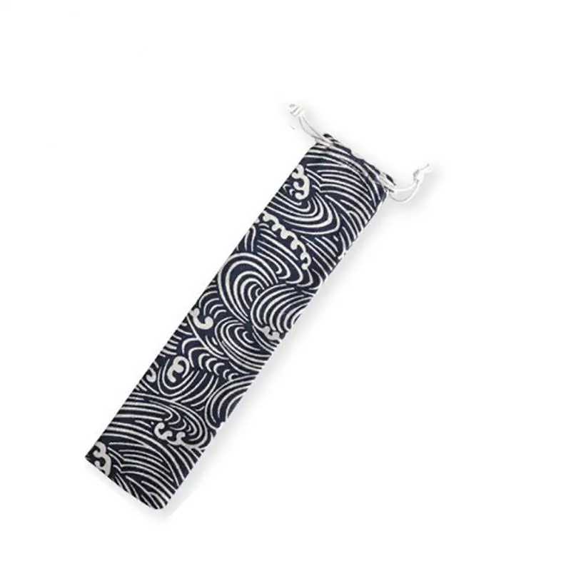 Kitchen Linen Tableware Bag Durable Portable Cutlery Storage Compact Trendy Travel Fish Striped Print Stylish Picnic Convenient