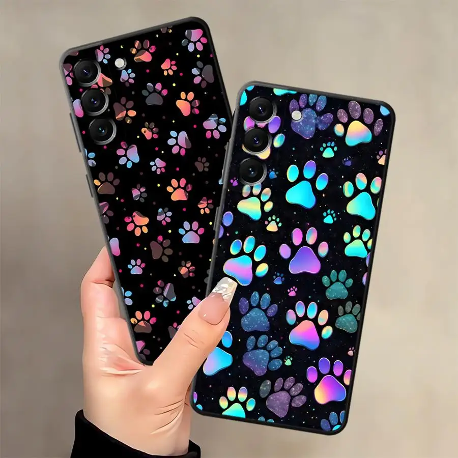Vibrant Paw Prints Pattern Phone Case