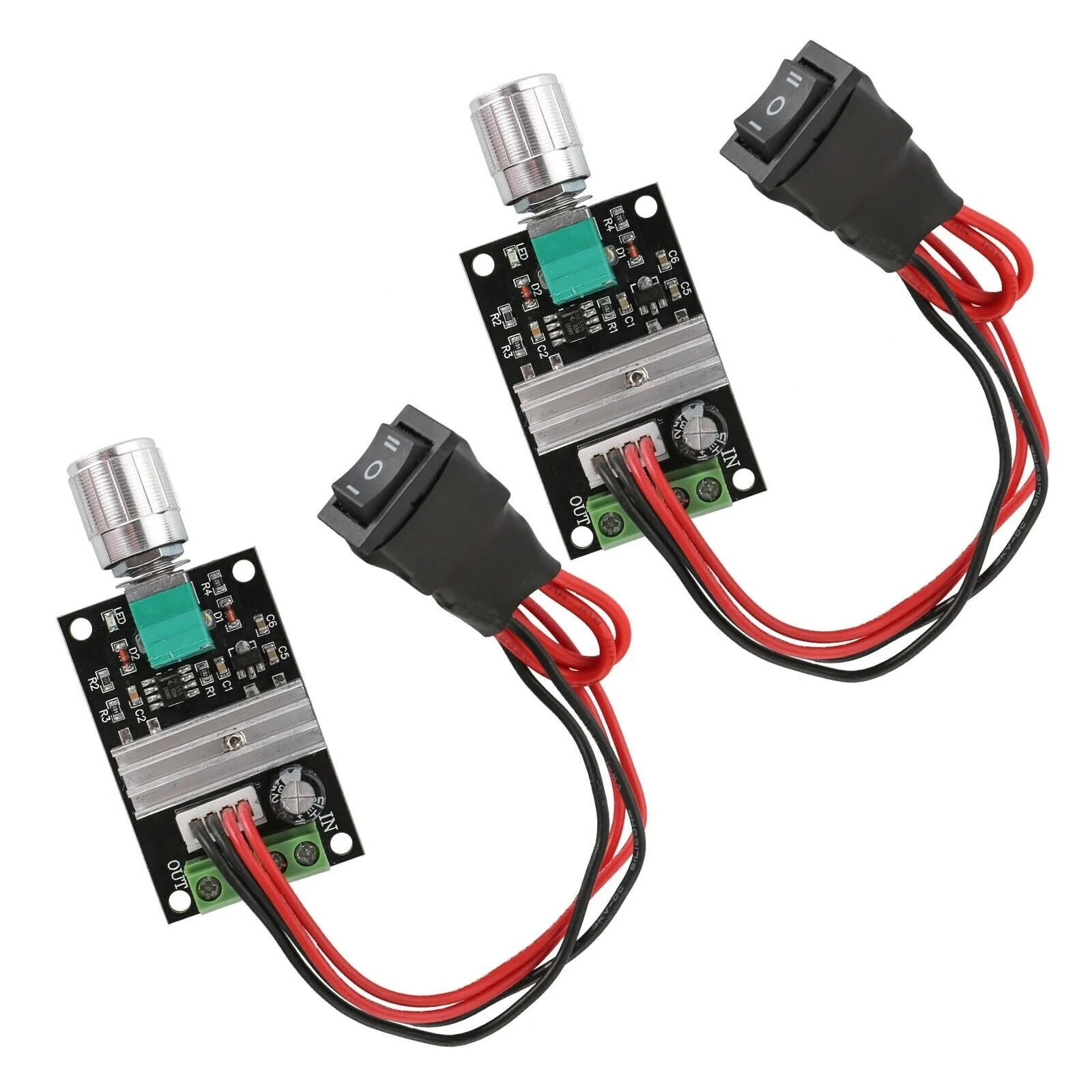 

2pcs DC 6V12V 24V 28V 3A PWM Motor Speed Controller Adjustable DC Motor Driver Forward Reverse Switch