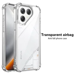 Durable Four - Corner Anti - Fall Clear Protective Case for Tecno Pova7Ultra5G (Clear)