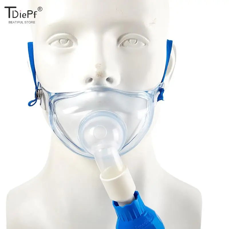 Masque à oxygène Adulte - Sangle de tête réglable Pince-nez et