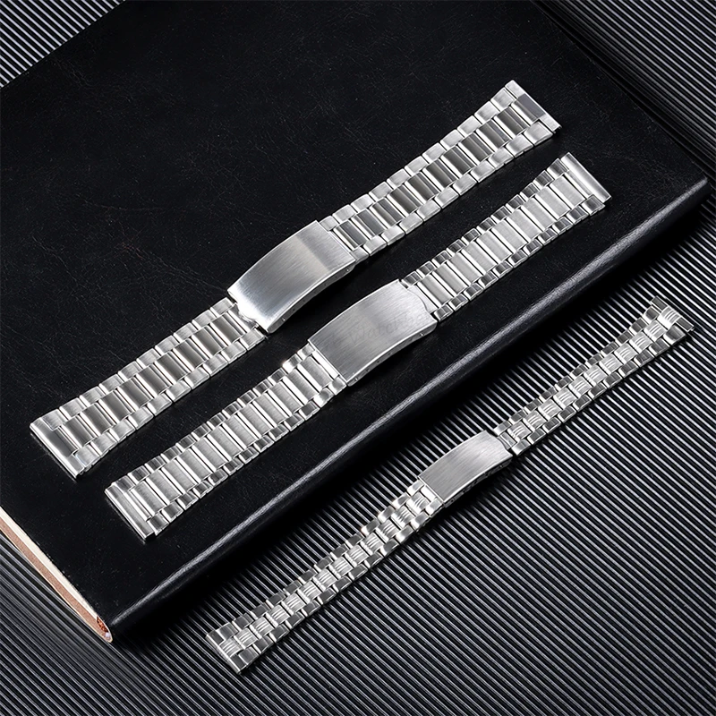 Universal Stainless Steel Metal Bracelet Watch Band with Folding Buckle