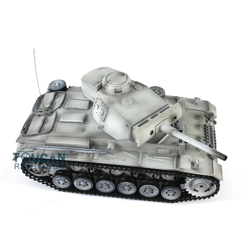 HENG LONG 1/16 Snow 7.0 Customized Panzer III L Remore Controlled Tank for Boys 3848 Metal Wheels TH17353-SMT4 6