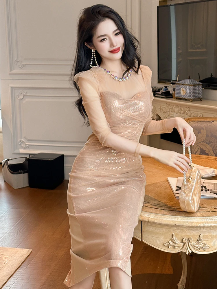 Fashion Shiny Gold Sequin Evening Dresses Women Mujer Ladies Elegant Luxury Bodycon Dress Gown Banquet Robe Femme Vestido Fiesta - AliExpress 200000345 Fashion Shiny Gold Sequin Evening Dresses Women Mujer Ladies Elegant Luxury Bodycon Dress Gown Banquet Robe Femme Vestido Fiesta - AliExpress 200000345