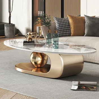 Nordic Living Room Coffee Tables Modern Design Decor Oval Coffee Tables Minimalist Mesa De Centro De Sala Home Furniture 3