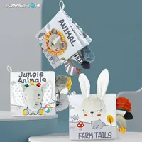 Soft Baby Books 3D Touch Feel High Contrast Cloth Book Montessori Sensory Early Learning Stroller Toys for Infant Toddler Gifts 1